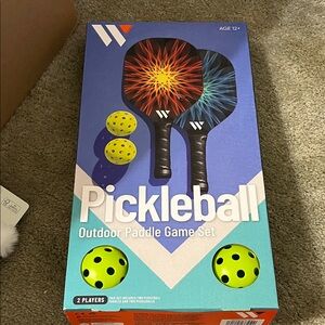Pickleball Outdoor Paddle Game Set - Black and Blue